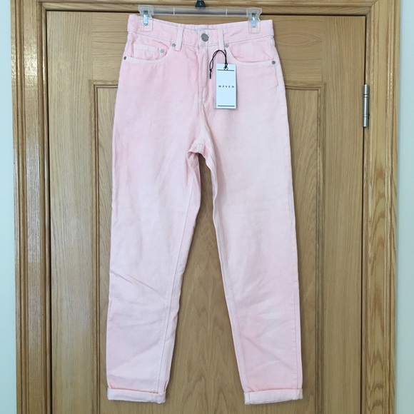 Waven Elsa Mom High Rise Pale Pink Jeans size 26 - Picture 2 of 8